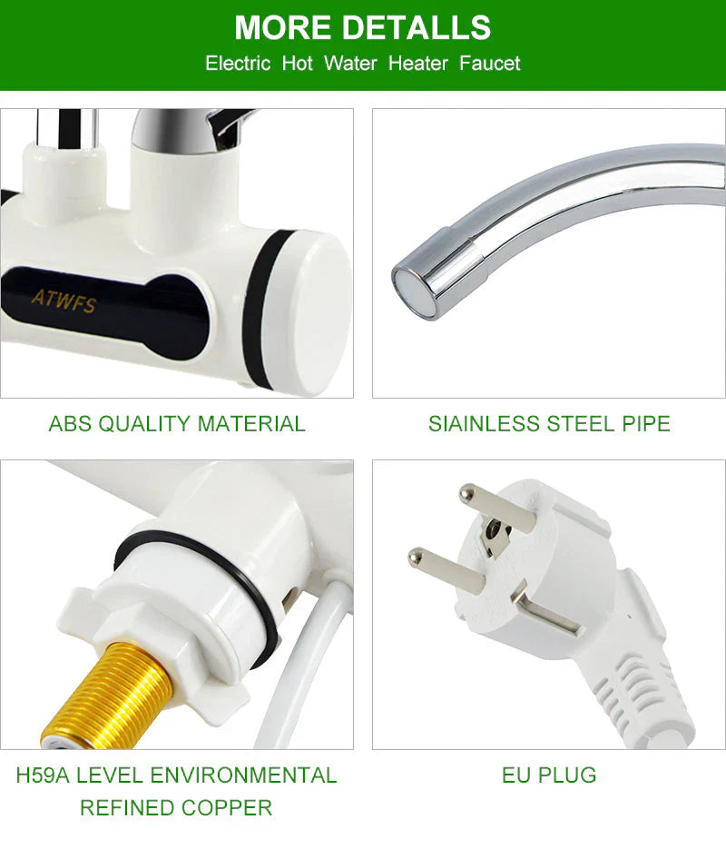 Electric Instant Water Geyser Tap With Shower