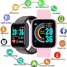 D20 Bluetooth Smart Watch, Waterproof Fitness Tracker, Blood Pressure, Heart Rate Monitor, Y68 Smartwatch
