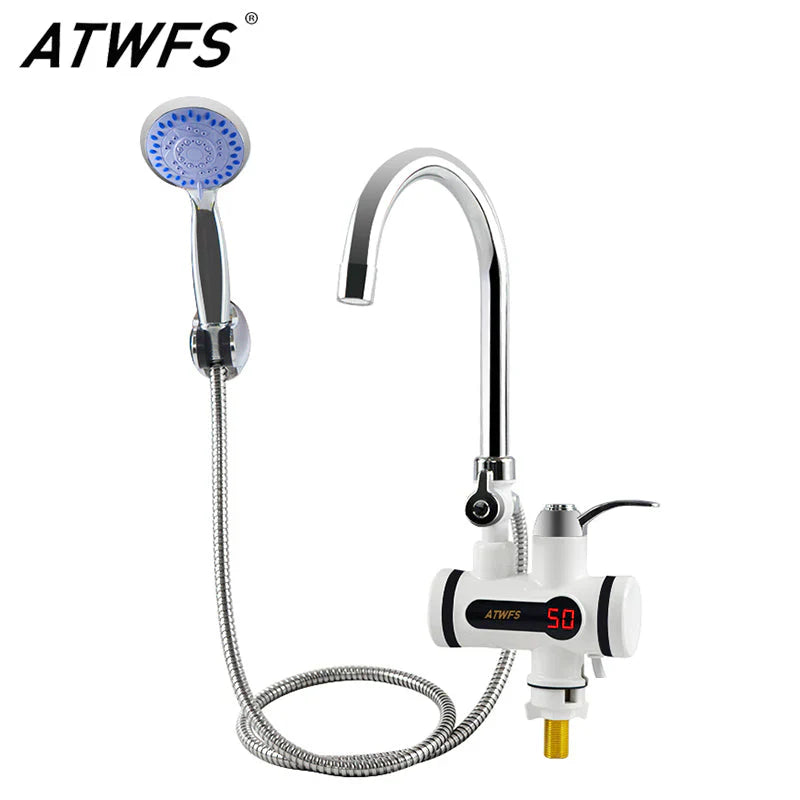 Electric Instant Water Geyser Tap With Shower
