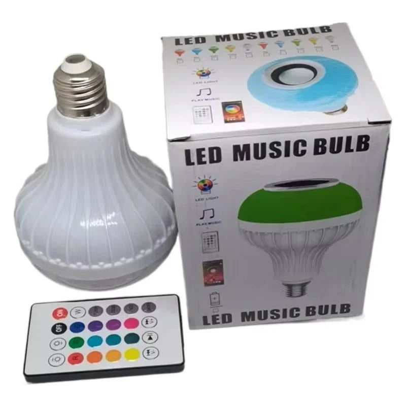 Bluetooth Speaker Bulb Smart LED RGB + Remote Control Wireless